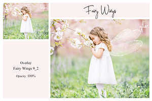 40 Fairy Wings PS Overlays