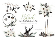 Watercolor clipart - Black Christmas, an Object Illustration by Beigetime (Thumbnail 3 of 9)