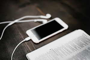 Bible study containing iphone, cellphone, and phone