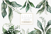 Lily of valley clipart, Flowers, a Decorative Illustration by Invite to Clipart (Thumbnail 1 of 5)