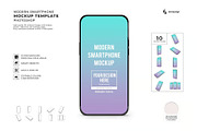 Modern Smartphone Mockup Template, an Android Mockup by DesignRushMarket (Thumbnail 1 of 11)