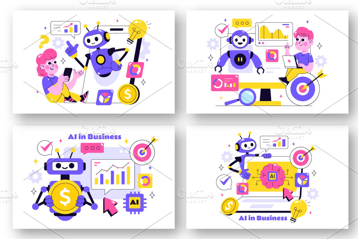 10 Artificial Intelligence Business, a Technology Illustration by denayunebgt (Photo 3 of 4)