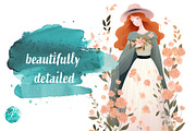 Garden Girls Clipart, a Person Illustration by Verdigris Studios (Thumbnail 4 of 4)
