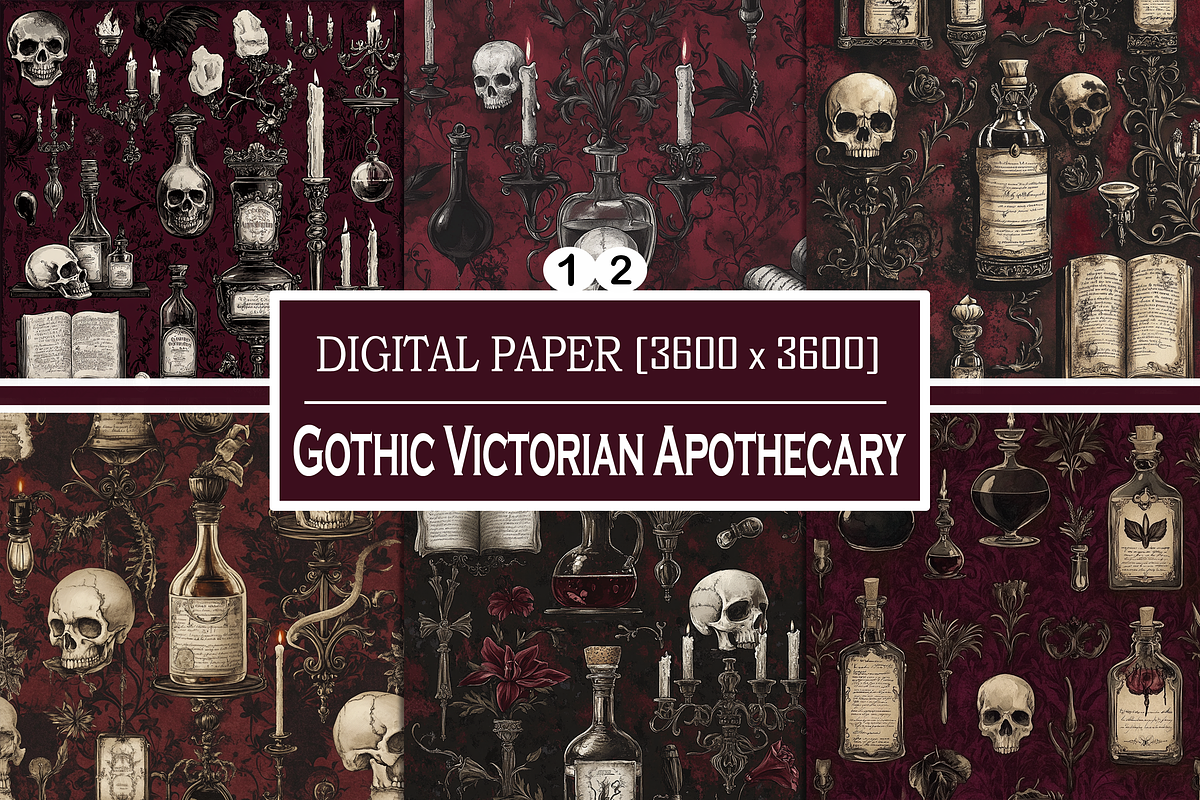 Gothic Victorian Apothecary, a Background Graphic by Printable Treasure (Photo 1 of 4)
