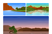 Flat River Background Vectors, a Duotone Icon by Brickclay (Thumbnail 9 of 10)