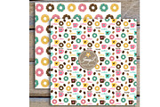 Coffee Donut Digital Papers Clipart, a Pattern Graphic by JennyL Designs (Thumbnail 5 of 5)