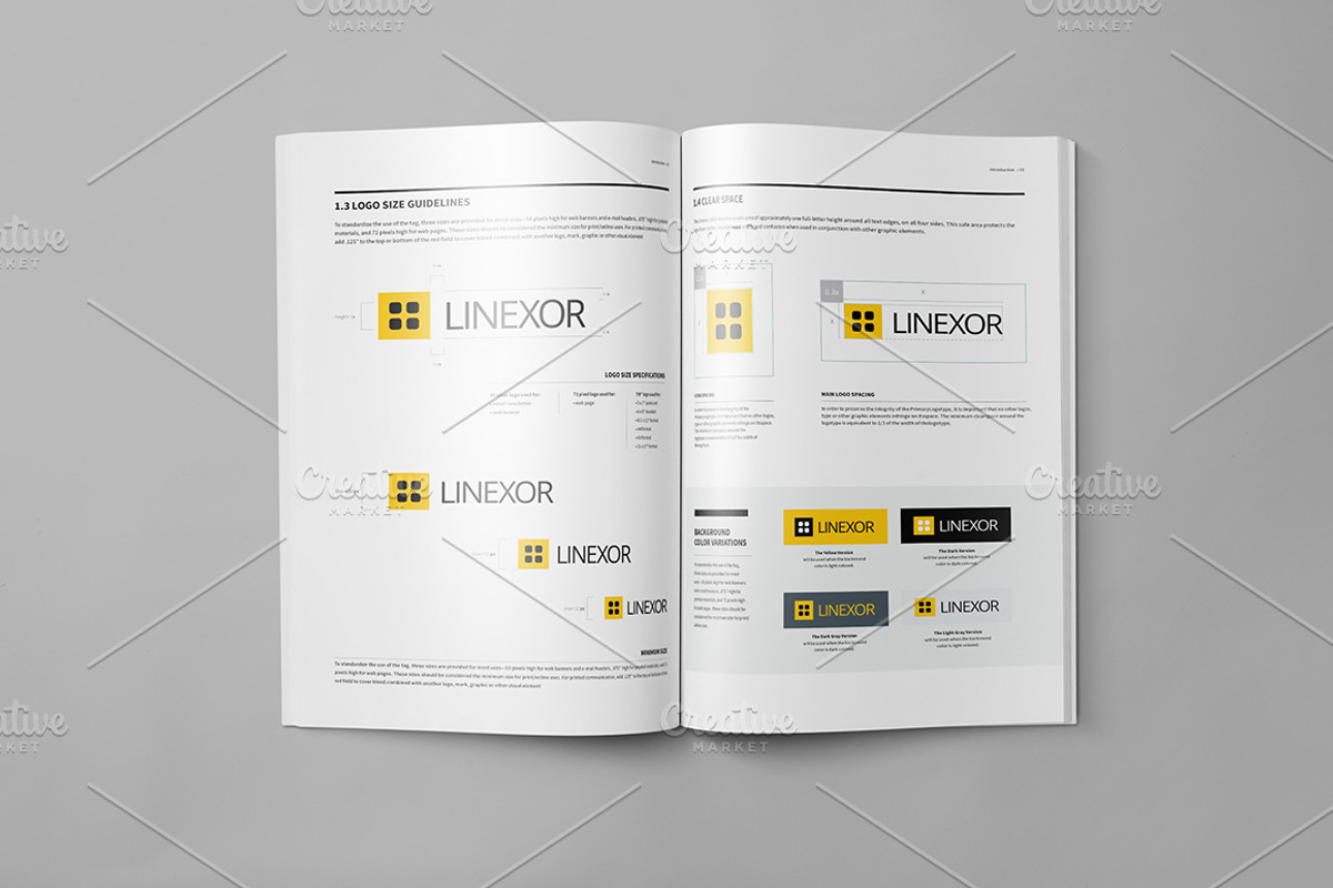 Brand Manual 32 Pages A4 / US Letter, a Brochure Template by Mastergfx (Photo 6 of 35)