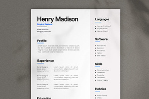 Simple Minimal Resume CV, a Resume Template by Saman Osama