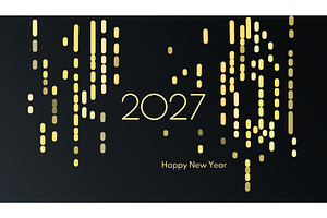 Golden glitter, 2027 Happy New Year