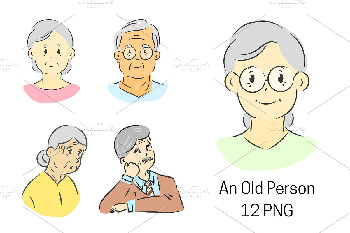 An Old Person Clipart, an Object Graphic by PKshop (Photo 1 of 3)