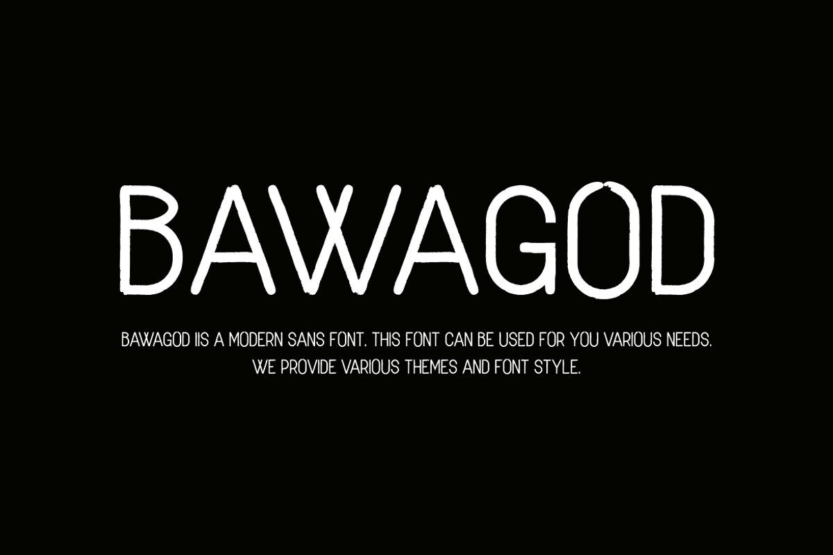 Bawagod - Modern Sans Font, a Sans Serif Font by Iqsiart Studio (Photo 5 of 6)
