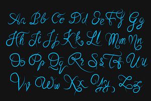 Handwritten quote calligraphy font