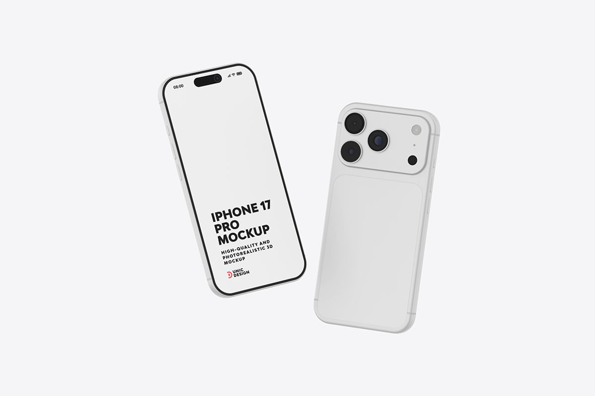 iPhone 17 Pro Mockup, an iPhone Mockup by UnicDesign (Photo 13 of 13)