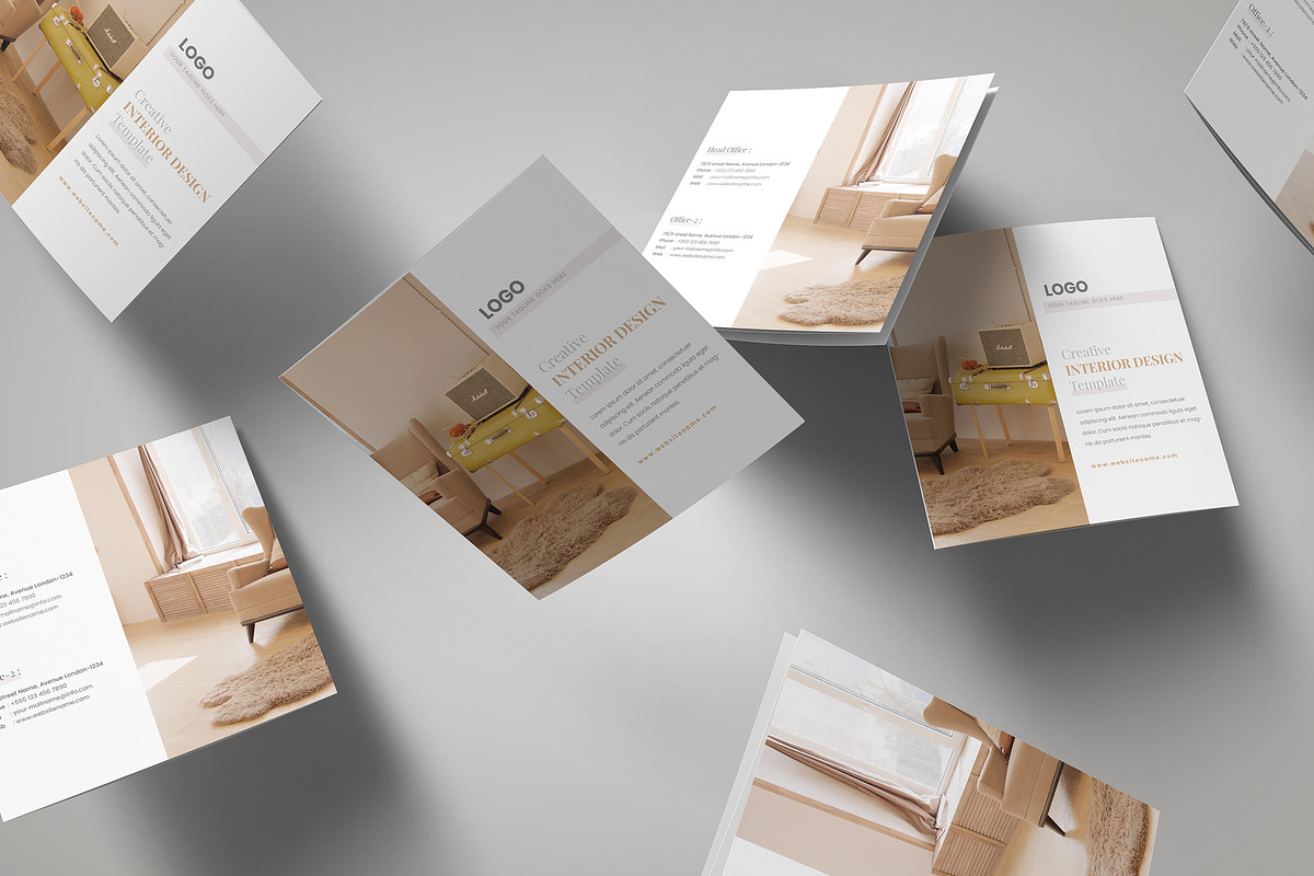 Real Estate Square Trifold Brochure, a Brochure Template by ZAAS (Photo 8 of 9)