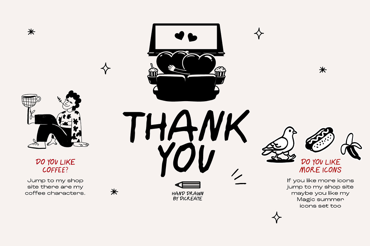 Love Icon & Sticker Set – Hand-Drawn, an Outline Icon by dicreate (Photo 13 of 13)