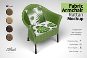 Fabric Armchair Rattan - Mockup, a Hat Mockup by Milan Mockup (Thumbnail 3 of 3)