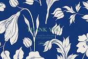 Vintage Blue Floral Seamless Pattern, a Pattern Graphic by likorbut (Thumbnail 10 of 13)