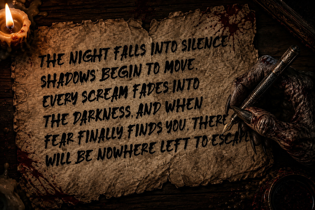 Rhoots Terror - Horror Typeface Font, a Handwritten Font by Bayuktx (Photo 6 of 7)