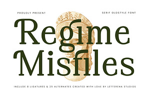 Regime Misfiles Serif Oldstyle Font