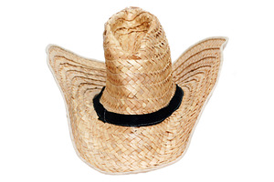 Straw hat isolated on white, a Photo by saiko3p