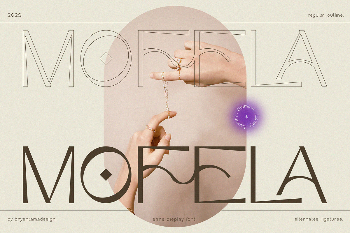 Mofela - Modern Display Font, a Sans Serif Font by StudioinBry (Photo 1 of 15)