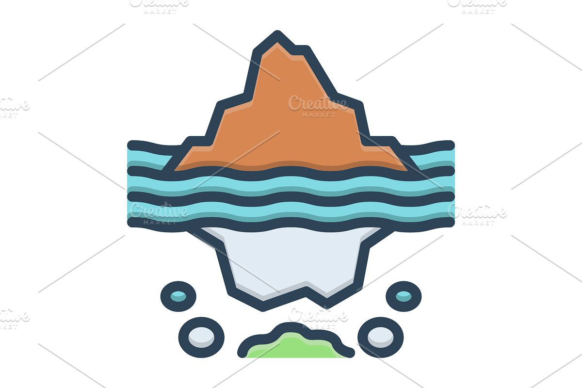 Deep iceberg color icon, a Duotone Icon by Creative priyanka