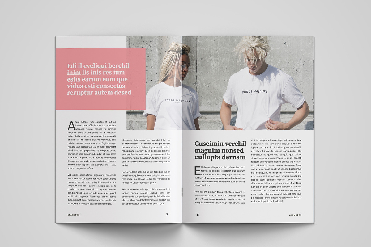Magazine Template – Pink Color