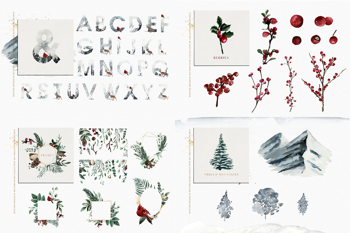 The Amazing Watercolor Bundle, an Object Illustration by Creativeqube Design (Photo 69 of 75)