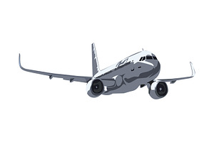 Airplane illustration template, a Transportation Illustration by Sumberpangan