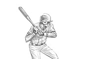 Sketchy baseball drawing set, an Illustration by RasterBird (Thumbnail 12 of 17)