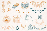Mystic Samhain & Halloween Ornaments, a Seasonal Illustration by Christine Krahl (Thumbnail 4 of 8)