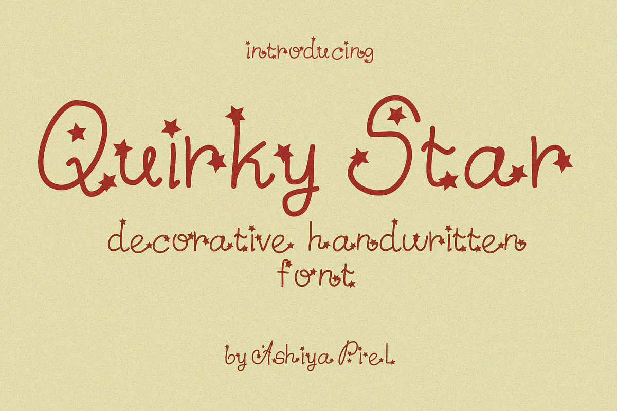 Quirky Star Celestial Font, a Handwritten Font by Ashiya Pixel (Photo 5 of 9)