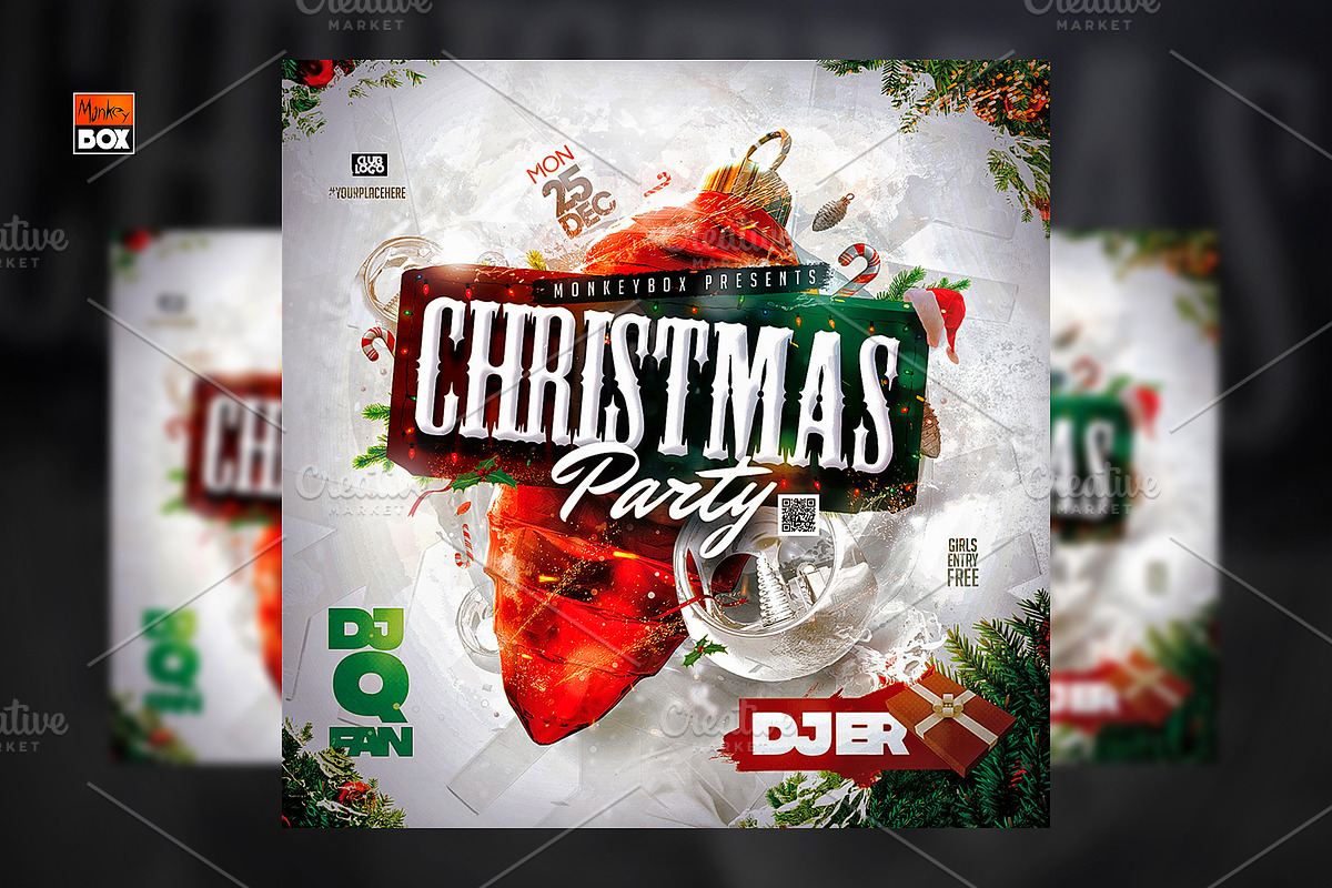 Flyer Xmas Party Template, a Flyer Template by MonkeyBOX (Photo 1 of 3)