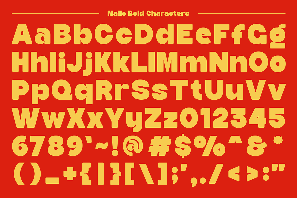 Mallo Bold – Chunky Display Typeface, a Sans Serif Font by roomspace creative lab (Photo 9 of 10)
