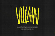 Villain — Multi-Alternate Glyph Font, a Font by Clint English (Thumbnail 1 of 4)