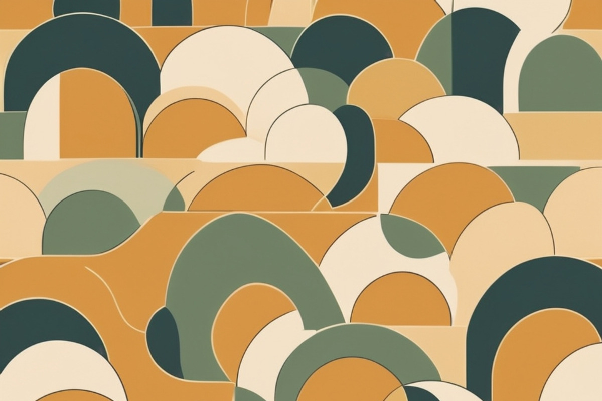 40 Retro Mid Century Shapes Pattern, a Pattern Graphic by adenpinkstore (Photo 6 of 12)