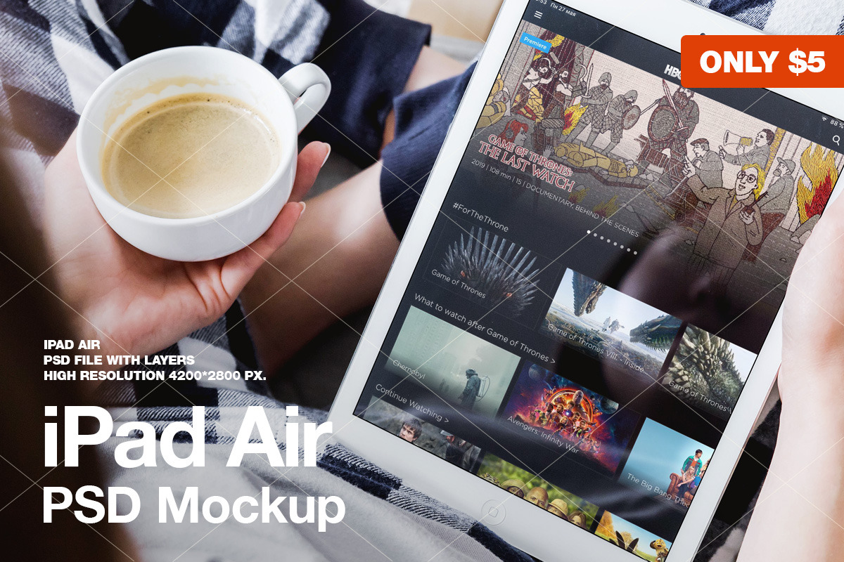 iPad Air PSD Mockup, an iPad Mockup by StartMockups.com (Photo 2 of 2)