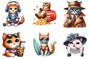 Quirky Cats Sublimation, an Illustration by DreamArtGraphic (Thumbnail 2 of 5)