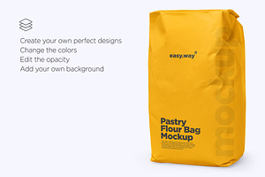 Paper Flour Bag PSD Mockups Set