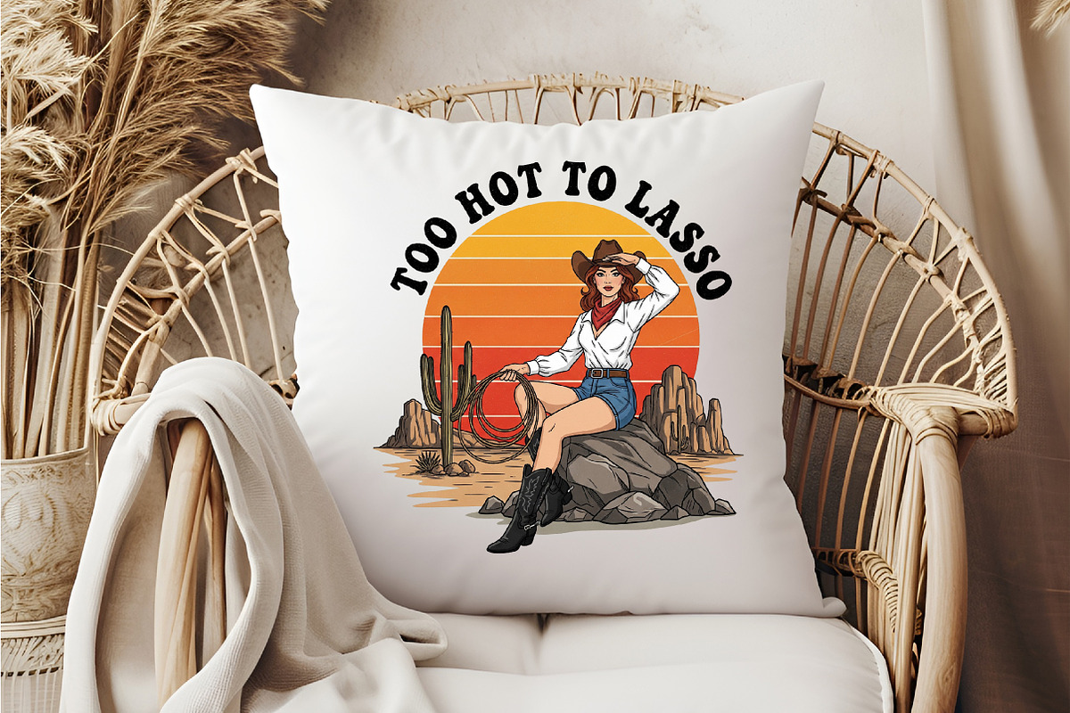 Too Hot To Lasso Cowgirl PNG, an Illustration by DreamCafeArt (Photo 6 of 7)