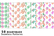 Hand Drawn Floral Pattern Set, a Pattern Graphic by Design Unique (Thumbnail 5 of 11)