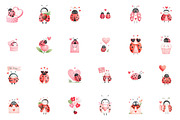 Cute Ladybug Valentine Clipart, an Illustration by Sublimation Artist (Thumbnail 2 of 6)