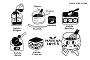Matcha Lover: 20 Hand-drawn Cliparts, an Illustration by monkik (Thumbnail 5 of 7)