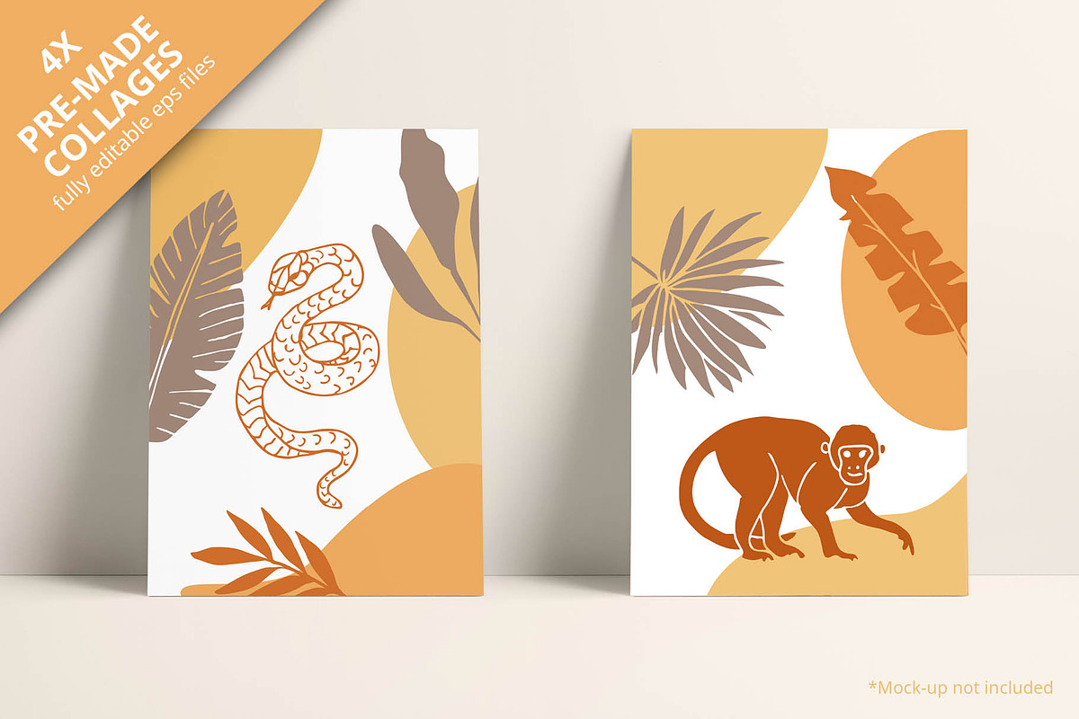 Jungle Animals Vector & Pattern Set, an Animal Illustration by Annakaroline (Photo 4 of 10)