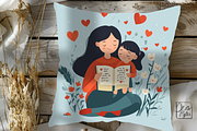 Mother & Kids with Pets Clipart Set, a Graphic by ikarifq shop (Thumbnail 4 of 4)