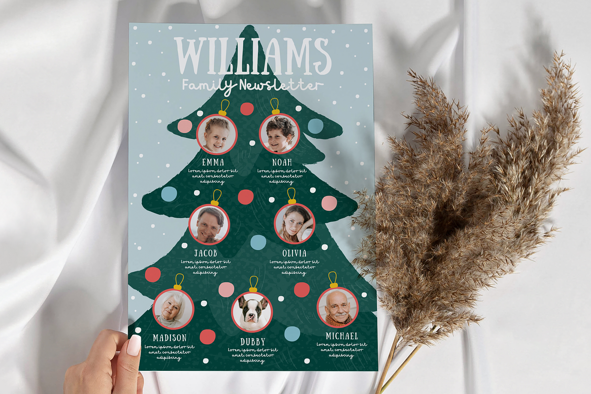 Christmas Newsletter Canva Template, a Stationery Template by SarenkaDesignShop (Photo 5 of 6)
