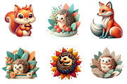 Woodland Forest Animals Clipart., a Graphic by CitraGraphics (Thumbnail 2 of 3)