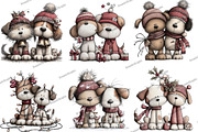 Whimsical Christmas Cat Dog Clipart, an Illustration by DreamArtGraphic (Thumbnail 5 of 5)