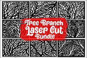 Tree Branch Laser Cut Panel Bundle, a Graphic by BIPLOB EXPERT