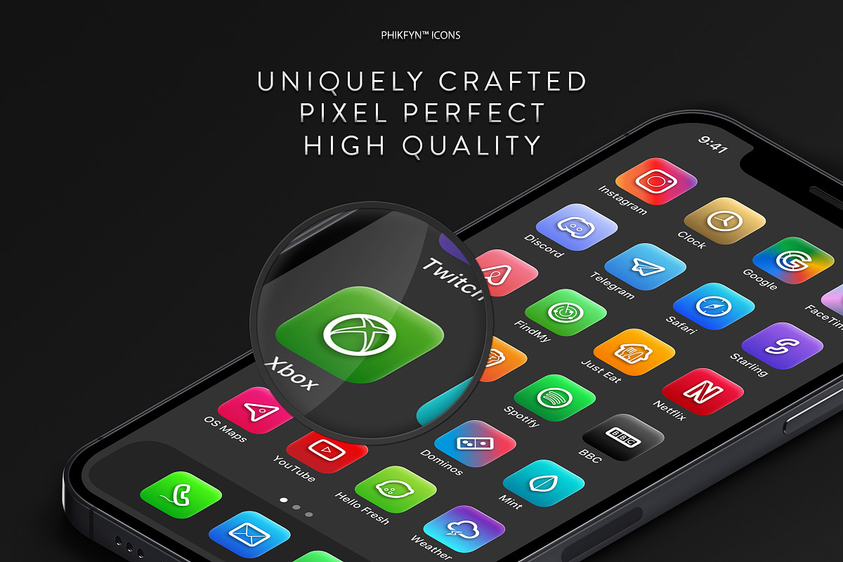 700 Bold and Colourful iOS App Icons, a Solid Icon by Phikfyn Icons (Photo 3 of 6)